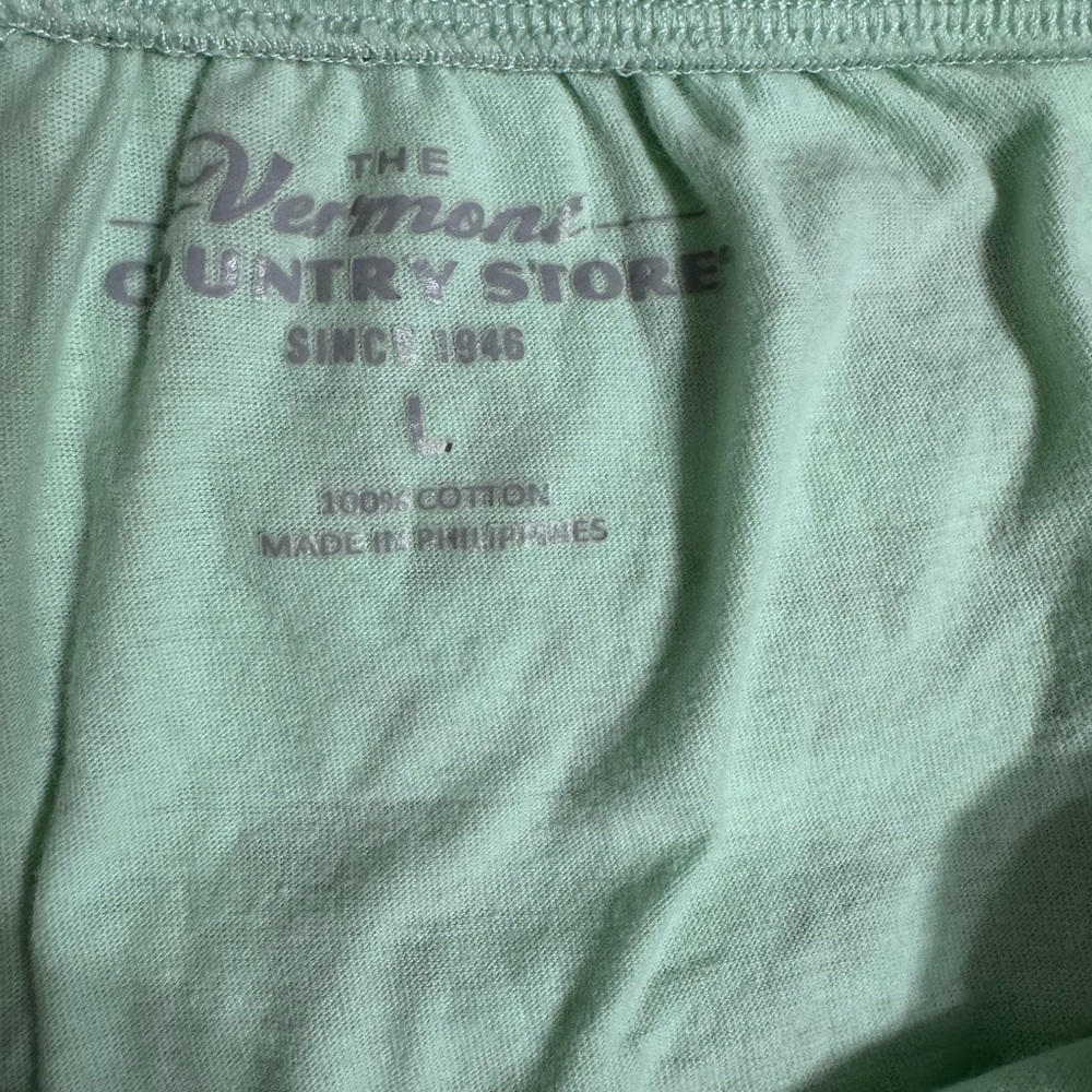 VERMONT COUNTRY STORE PAJAMA SET IN SOFT GREEN KNIT p23 - Picture 6 of 7